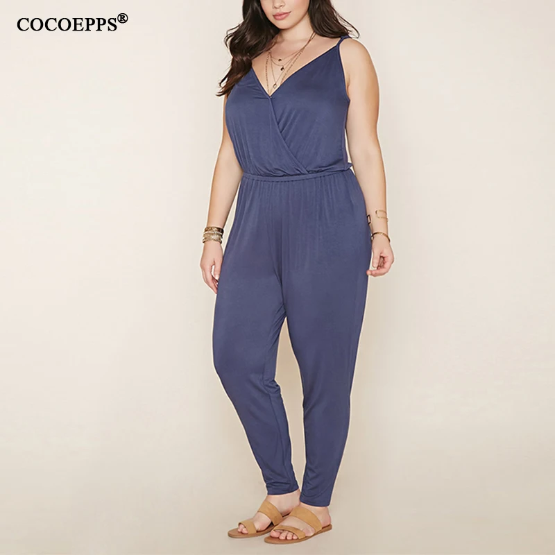 ICHOIX Women Large Size Jumpsuits 2019 Plus Size Ladies V Neck Sleeveless Summer Big Size Long Jumpsuit Rompers Macacaos
ICHOIX Women Large Size Jumpsuits 2019 Plus Size Ladies V Neck Sleeveless Summer Big Size Long Jumpsuit Rompers Macacaos
