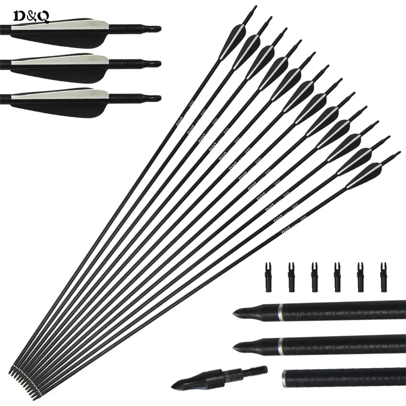 12pcs 31 Inches Fiberglass Arrows OD 7.8mm with 3 Inch Black White Feathers for Archery Recurve Compound Bow Hunting Shooting
12pcs 31 Inches Fiberglass Arrows OD 7.8mm with 3 Inch Black White Feathers for Archery Recurve Compound Bow Hunting Shooting