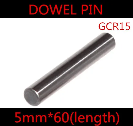 20pcs/lot High Quality 5*60mm 5mm GGr15 Bearing Steel Round Dowel Pin Length 60mm