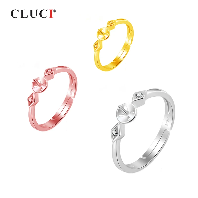CLUCI 925 Sterling Silver Double Rhombus Ring for Women Adjustable Female Pearl Ring Mounting Silver 925 Ring Jewelry SR2146SB
CLUCI 925 Sterling Silver Double Rhombus Ring for Women Adjustable Female Pearl Ring Mounting Silver 925 Ring Jewelry SR2146SB