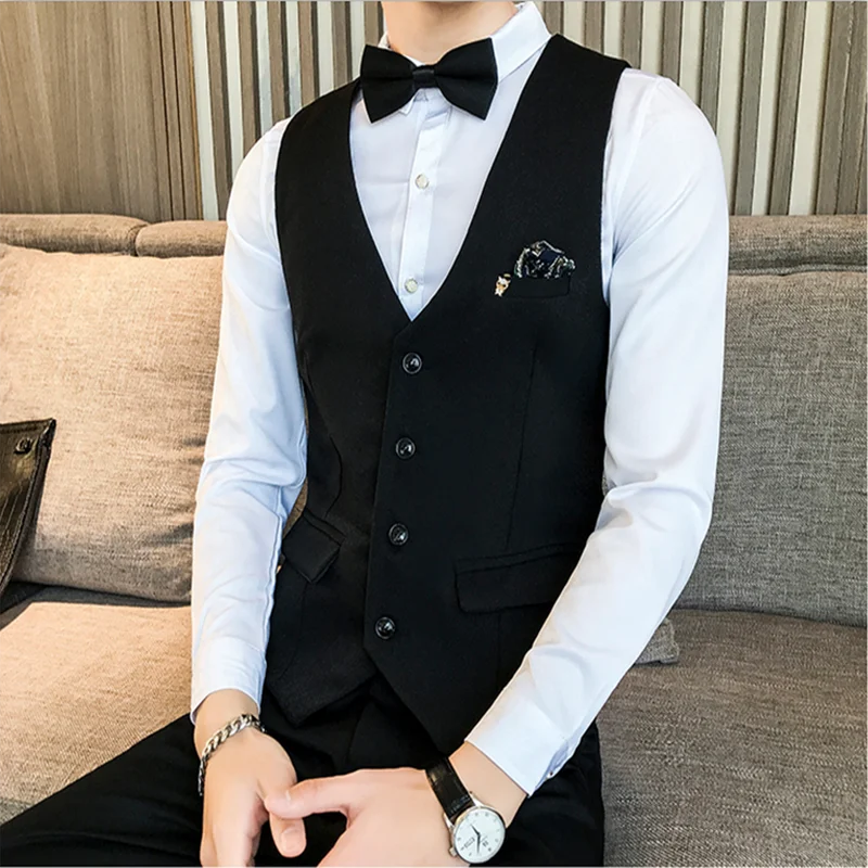 Men'S Summer New Chest Decoration Wild V-Neck High Quality Suit Vest Business Casual Fashion Slim Single-Breasted Vest
Men'S Summer New Chest Decoration Wild V-Neck High Quality Suit Vest Business Casual Fashion Slim Single-Breasted Vest
