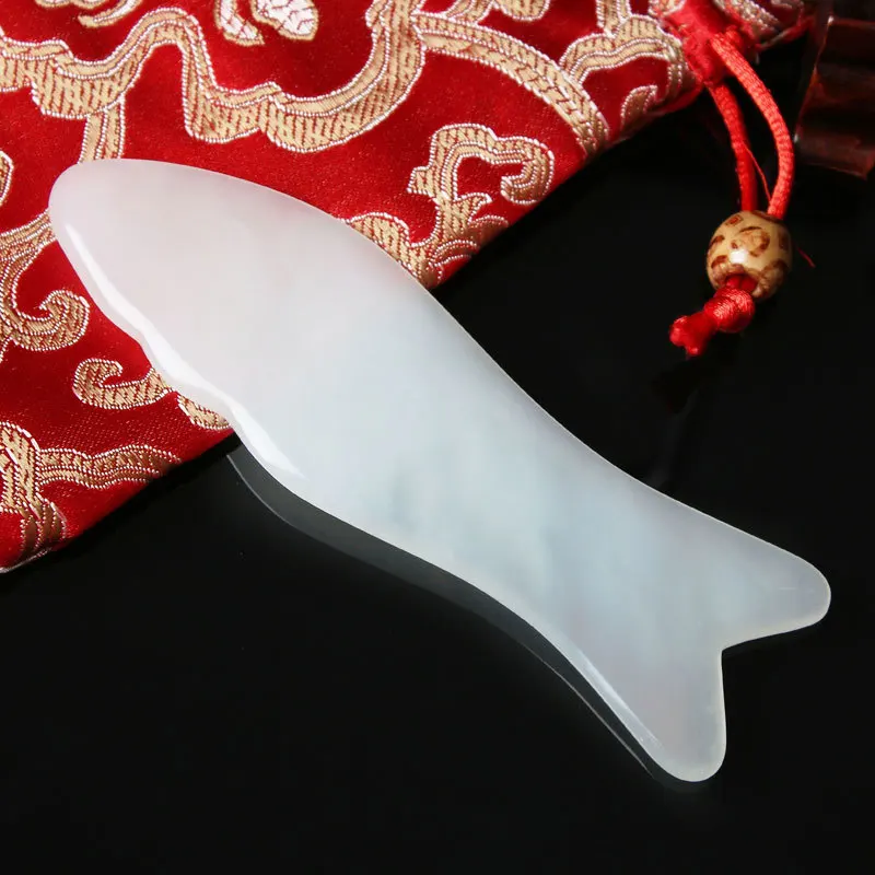 Fish shaped Scrapping Gua Sha Board Massager Body face eyes facial SPA natural Jade massage beauty guasha Scrapping board
Fish shaped Scrapping Gua Sha Board Massager Body face eyes facial SPA natural Jade massage beauty guasha Scrapping board