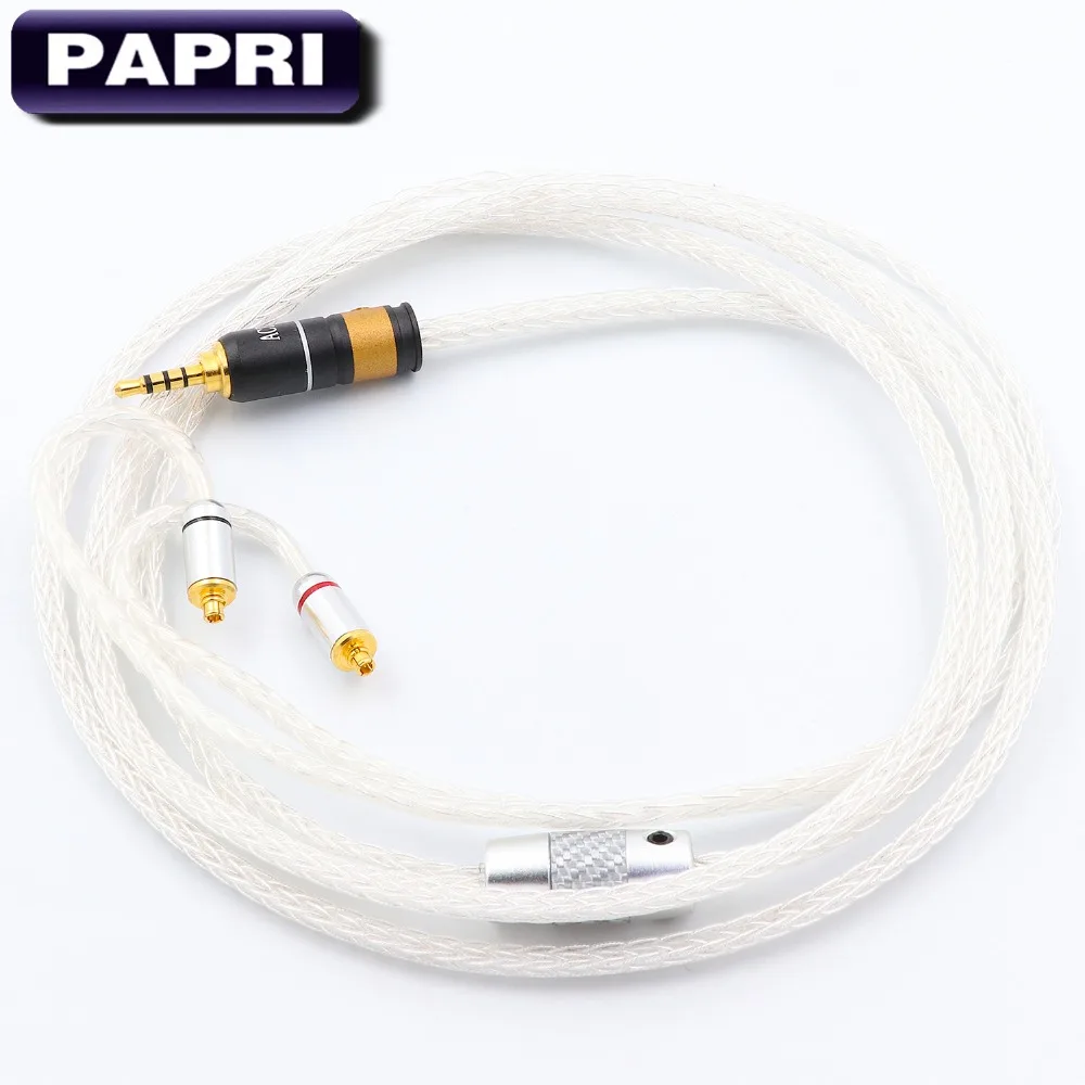 PAPRI 2.5/3.5mm/4.4mm 16Core OCC Copper Silver Plated MMCX Earphone Upgrade For SE535 SE846 UE90 W20 W30 W40 Headphone
PAPRI 2.5/3.5mm/4.4mm 16Core OCC Copper Silver Plated MMCX Earphone Upgrade For SE535 SE846 UE90 W20 W30 W40 Headphone