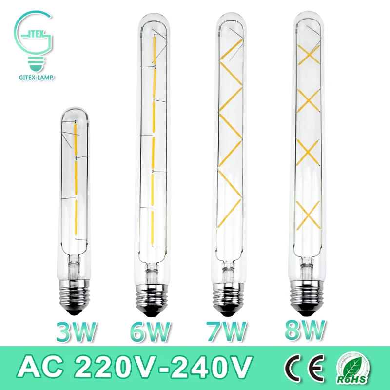 Светодиодсветодиодный лампа Эдисона E27 3/6/7/8 Вт 220 В переменного тока|bulb 3w|led edison