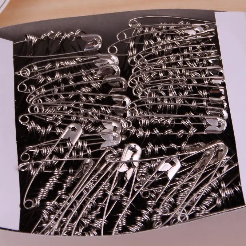 100pcs Silver Safety Pins DIY Sewing Tools Accessory Stainless Steel Needles Large Safety Pin Small Brooch Apparel Accessories
100pcs Silver Safety Pins DIY Sewing Tools Accessory Stainless Steel Needles Large Safety Pin Small Brooch Apparel Accessories