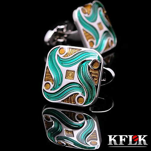KFLK jewelry 2020 NEW shirt cufflinks for mens Brand cuff buttons wedding cuff link Green High Quality abotoaduras Jewelry
KFLK jewelry 2020 NEW shirt cufflinks for mens Brand cuff buttons wedding cuff link Green High Quality abotoaduras Jewelry