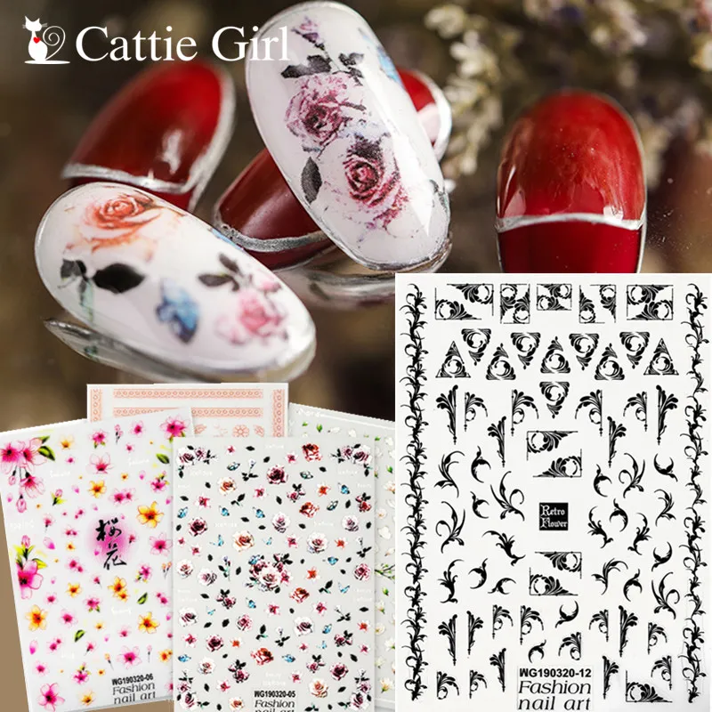 1 Sheet Vines 3D Nail Art Stickers Lace Flower Transfer Nails Sticker Vine Nail Designs Japanese Ice Rose Nail Decals
1 Sheet Vines 3D Nail Art Stickers Lace Flower Transfer Nails Sticker Vine Nail Designs Japanese Ice Rose Nail Decals