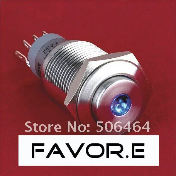 * Stainless steel 16mm IP67 3A/250VAC dot illuminated 1NO 1NC Momentary LED metal Push Button light Switch High round
* Stainless steel 16mm IP67 3A/250VAC dot illuminated 1NO 1NC Momentary LED metal Push Button light Switch High round