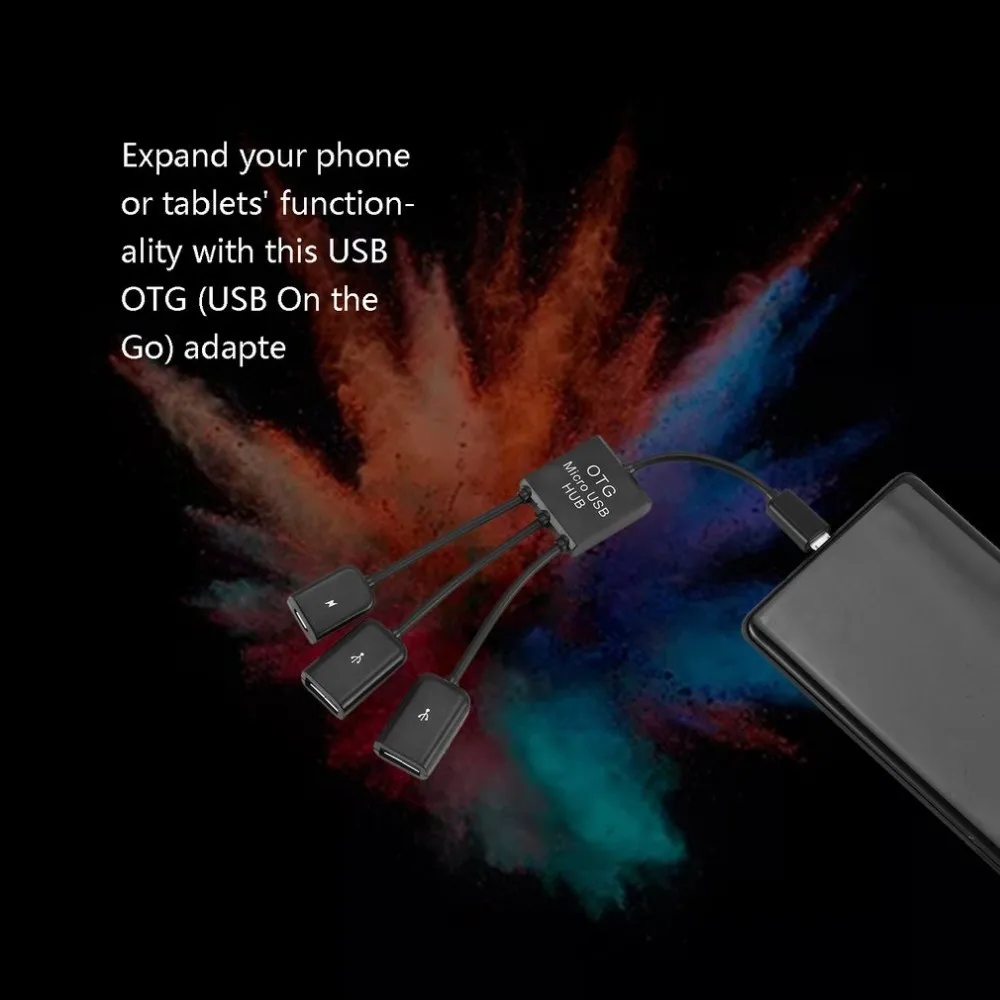 3/4 порт Micro Usb кабель для зарядки концентратор сплиттер коннектор адаптер