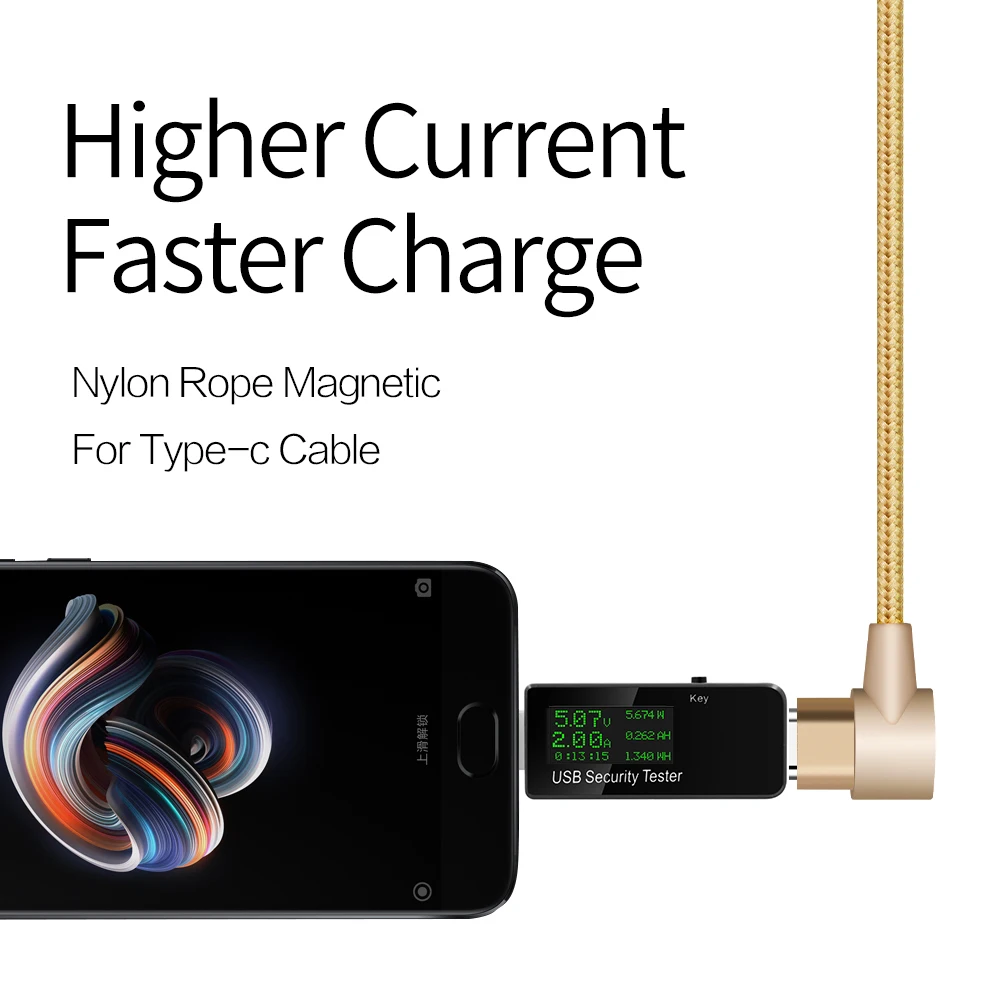 Магнитный кабель MANTIS type C USB 1 M L форма Быстрая зарядка type-C 90 градусов