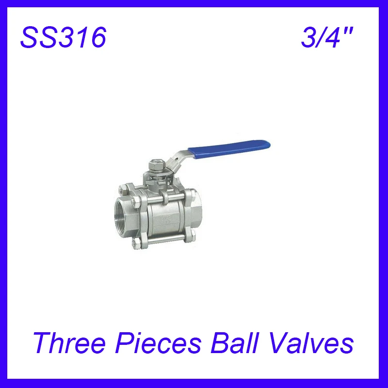 3/4'' SS316 Female Industry Three Pieces Ball Valves Pull Handle 3pc Body Full Port for water,oil and gas
3/4'' SS316 Female Industry Three Pieces Ball Valves Pull Handle 3pc Body Full Port for water,oil and gas