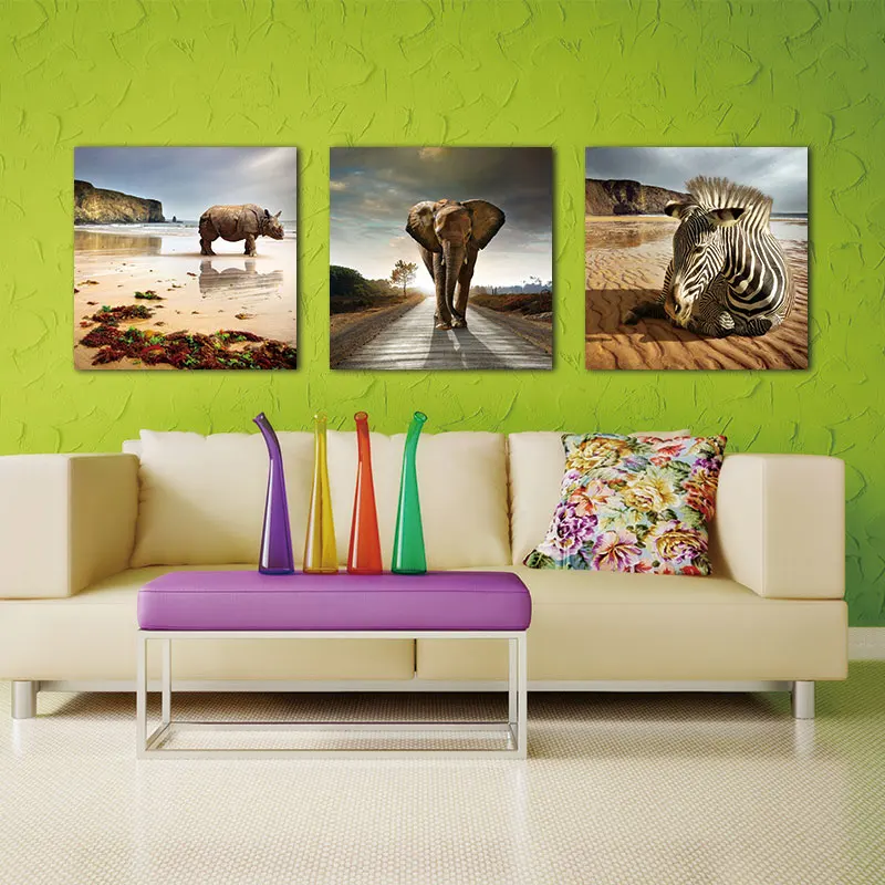 BANMU 3Pcs Prints Animals Artwork Rhinoceros Elephant and Zebra Pictures Photo Paintings Print on Canvas Wall Art for Wall Decor
BANMU 3Pcs Prints Animals Artwork Rhinoceros Elephant and Zebra Pictures Photo Paintings Print on Canvas Wall Art for Wall Decor