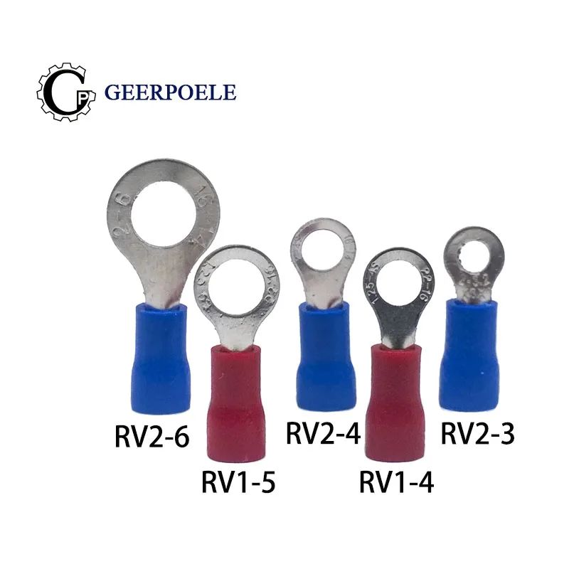 50 pcs / lot insulated round ends RV1.25-5 O type terminals brass Insulated Spade Crimp Wire Cable Connector
50 pcs / lot insulated round ends RV1.25-5 O type terminals brass Insulated Spade Crimp Wire Cable Connector