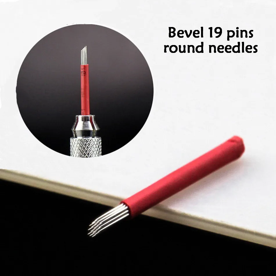 50 Pcs Bevel 19 Pins Round Needles Permanent Makeup Microblading 3D Fog Eyebrow Embroidery Manual Pen 19 Round Needles
50 Pcs Bevel 19 Pins Round Needles Permanent Makeup Microblading 3D Fog Eyebrow Embroidery Manual Pen 19 Round Needles