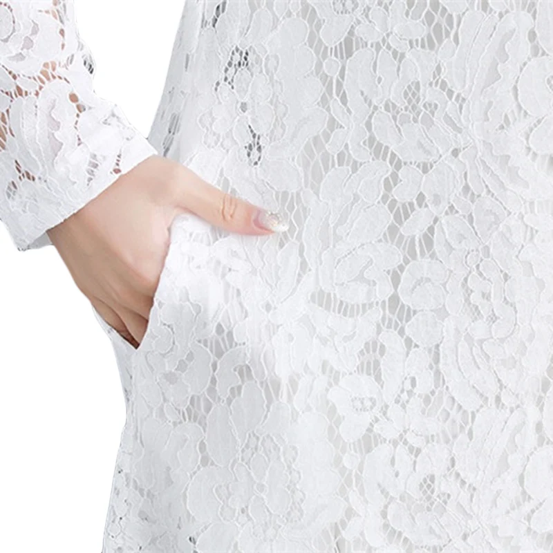 Plus size Women Korean Spring Lace Dress Female Loose Slim A Long sleeve Dresses Black Women's Pullover Round neck Vestidos F150
Plus size Women Korean Spring Lace Dress Female Loose Slim A Long sleeve Dresses Black Women's Pullover Round neck Vestidos F150
