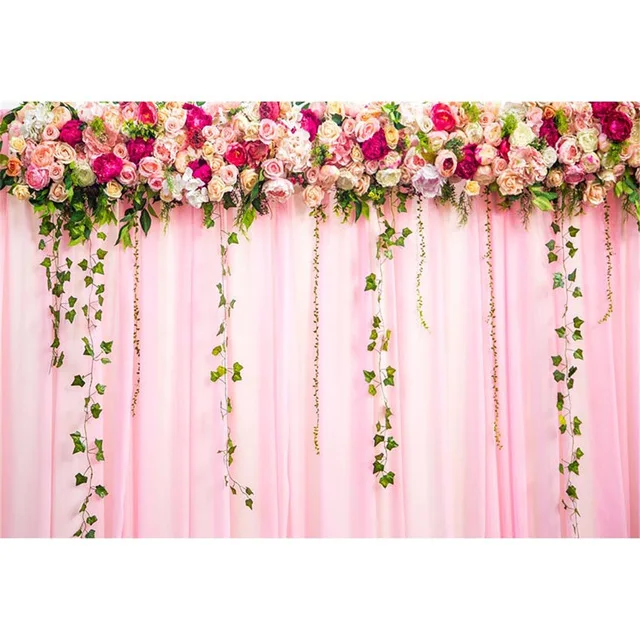 7X5ft Pink Rose Curtain Photo Backdrop for Wedding Green Vines Princess Girl Birthday Party Photo Booth Background
7X5ft Pink Rose Curtain Photo Backdrop for Wedding Green Vines Princess Girl Birthday Party Photo Booth Background