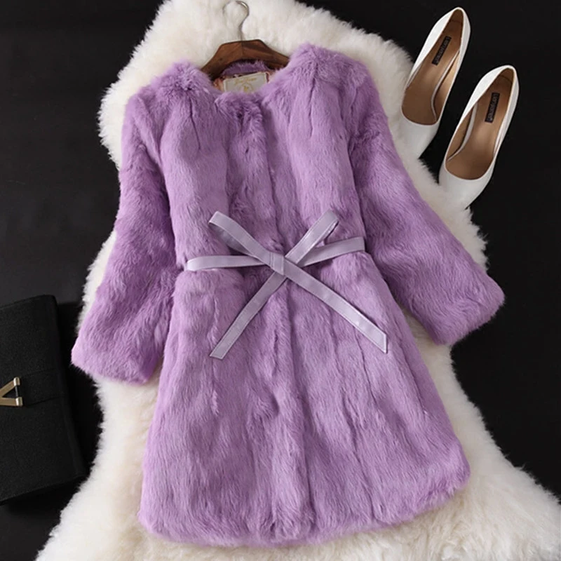 Autumn and winter new 2018 long women's full pelt rabbit fur coat outerwear women jacket with belt plus size S-6XL free shipping
Autumn and winter new 2018 long women's full pelt rabbit fur coat outerwear women jacket with belt plus size S-6XL free shipping