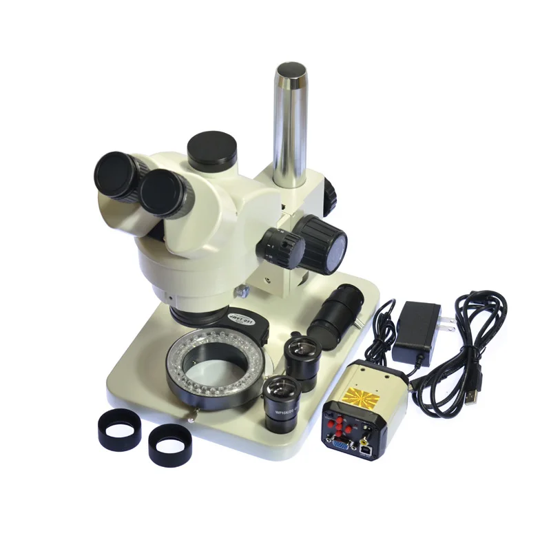 7X-45X Trinocular Industry Inspection Zoom Stereo Microscope + 30X-500X VGA USB AV TV Video Camera +56 LED Light + C adapter
7X-45X Trinocular Industry Inspection Zoom Stereo Microscope + 30X-500X VGA USB AV TV Video Camera +56 LED Light + C adapter