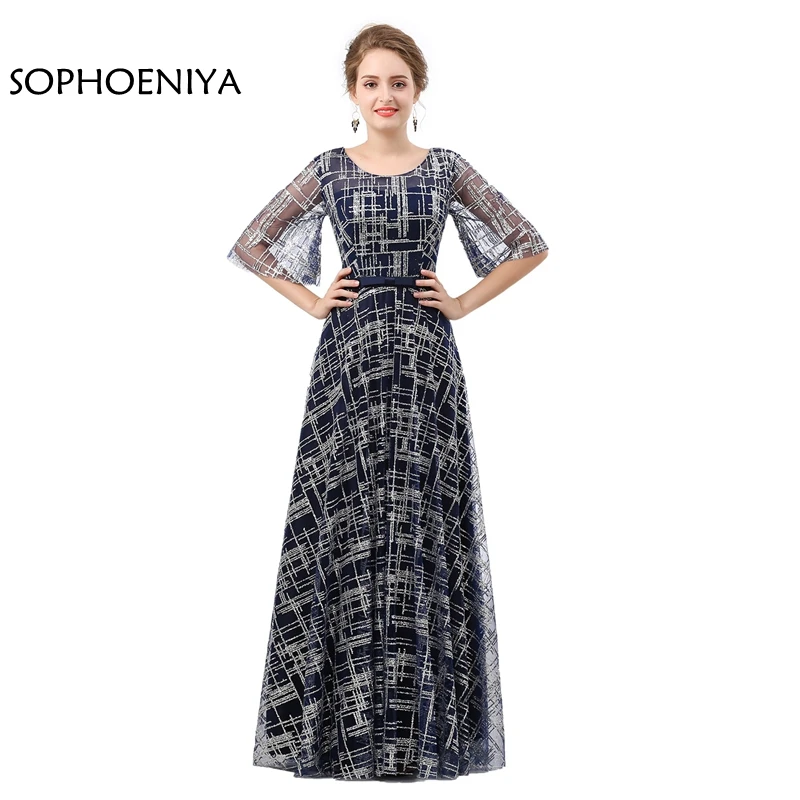 Fashion O Neck Half sleeve Evening dress 2021 sequin lace Prom dresses Cheap evening gown robe de soiree vestido branco
Fashion O Neck Half sleeve Evening dress 2021 sequin lace Prom dresses Cheap evening gown robe de soiree vestido branco