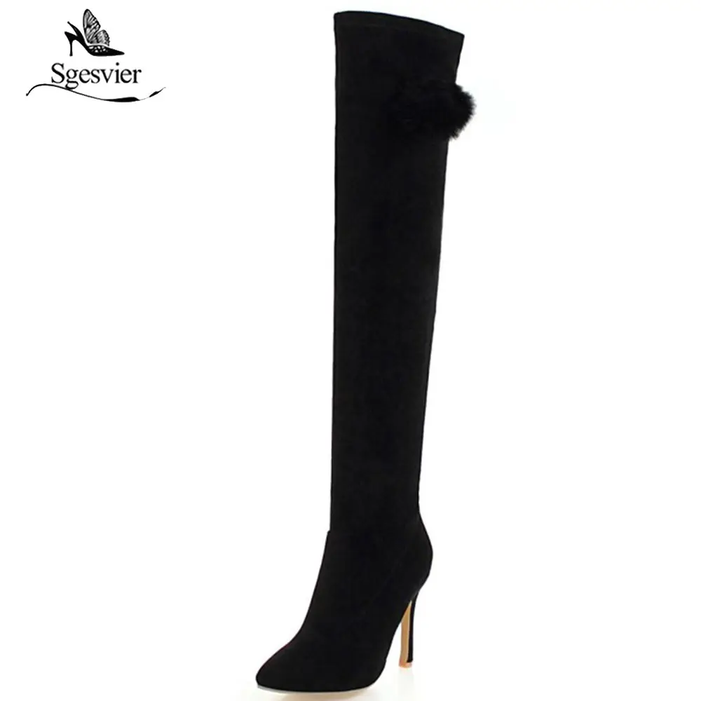 Sgesvier Fashion Sexy Women Boots Pointed Toe Winter Shoes Women Over The Knee Boots Thin Heels Woman Shoes Size 34-48 OX923
Sgesvier Fashion Sexy Women Boots Pointed Toe Winter Shoes Women Over The Knee Boots Thin Heels Woman Shoes Size 34-48 OX923