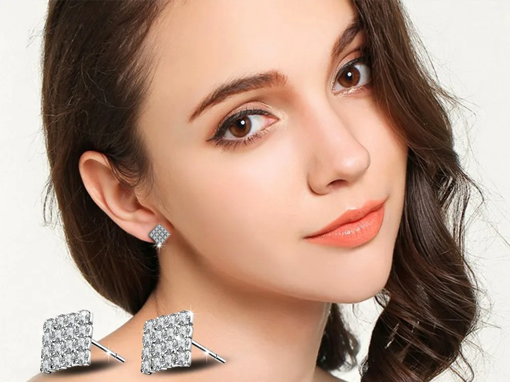 Fashion square Stud Earrings Jewelry Luxury Rhinestone Inlaid Design Ear Buckle Earrings Women silver color Jewelry
Fashion square Stud Earrings Jewelry Luxury Rhinestone Inlaid Design Ear Buckle Earrings Women silver color Jewelry