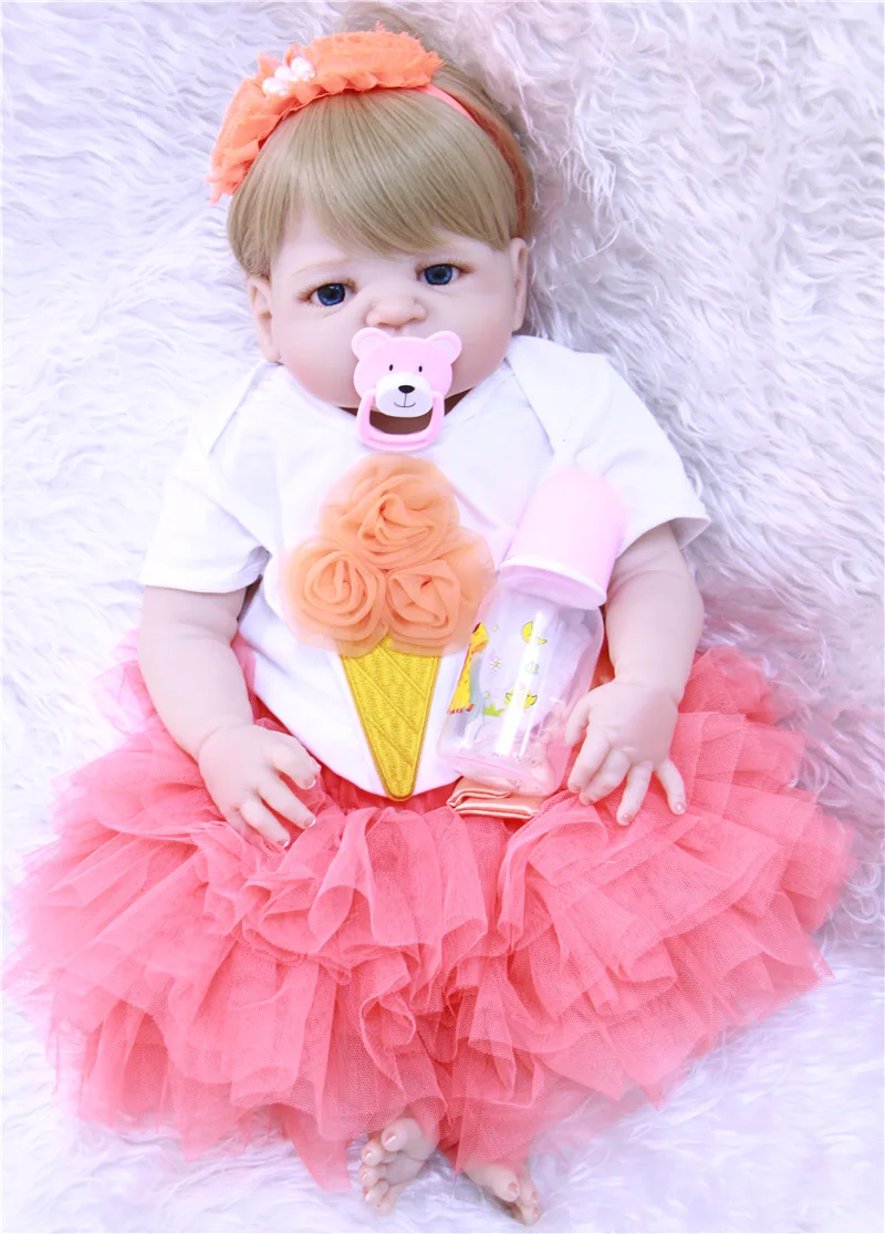 Real Lifelike Reborn Baby Doll 22 Inch Full Silicone Vinyl reborn baby dolls bebe alive reborn bonecas kids birthday Christmas
Real Lifelike Reborn Baby Doll 22 Inch Full Silicone Vinyl reborn baby dolls bebe alive reborn bonecas kids birthday Christmas