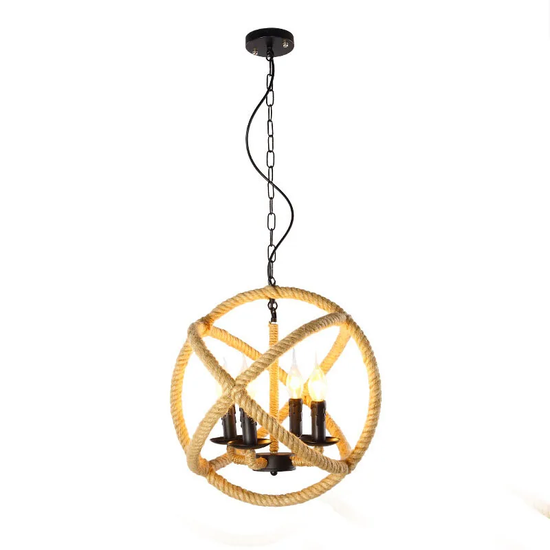 Retro Hemp Rope Iron Pendant Lights Vintage Hemp Cord Hanging Lamp For Cafe Bar Restaurant Ball Shape LED Haning Light Lamps E27
Retro Hemp Rope Iron Pendant Lights Vintage Hemp Cord Hanging Lamp For Cafe Bar Restaurant Ball Shape LED Haning Light Lamps E27