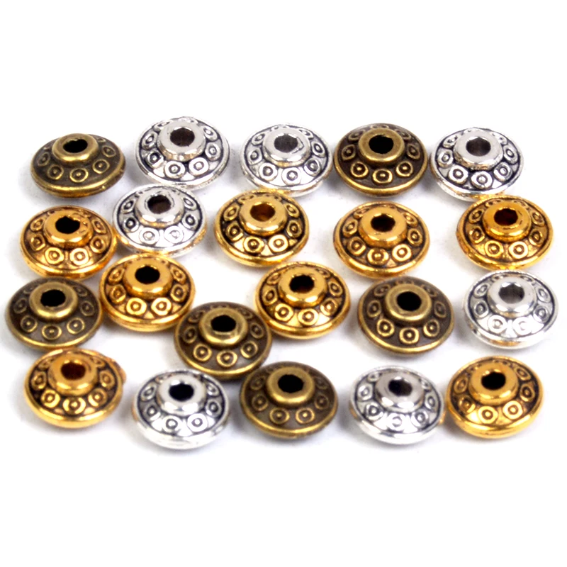 100PCs Dia. 6mm Tibetan Metal Beads Antique Gold Silver Oval UFO Shape Loose Spacer Beads for Jewelry Making DIY Bracelet Charms
100PCs Dia. 6mm Tibetan Metal Beads Antique Gold Silver Oval UFO Shape Loose Spacer Beads for Jewelry Making DIY Bracelet Charms