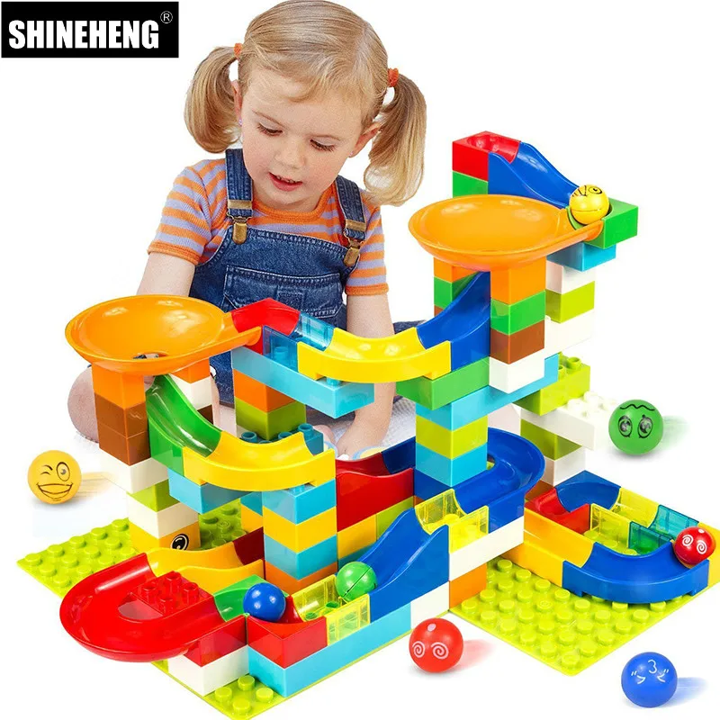 Marble Race Run Maze Ball Track Building Blocks Plastic Funnel Slide Big Size Bricks Compatible with Big Brand Large Blocks
Marble Race Run Maze Ball Track Building Blocks Plastic Funnel Slide Big Size Bricks Compatible with Big Brand Large Blocks