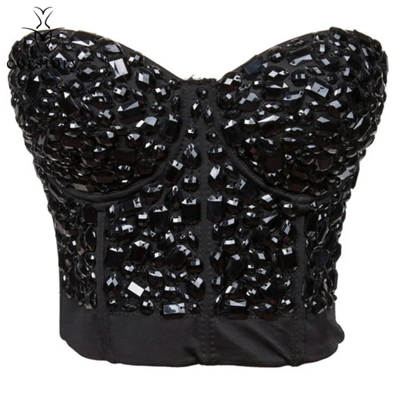 Black Hand-make Beaded Sexy Lingerie Push Up Bras For Women Strap Bralette Tops Punk Rave Clubwear Plus Size
Black Hand-make Beaded Sexy Lingerie Push Up Bras For Women Strap Bralette Tops Punk Rave Clubwear Plus Size