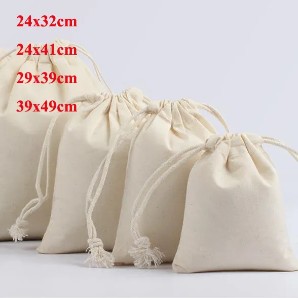 5pcs/lot Large Big Size 24x32, 24x41, 29x39, 39x49 cm Environmental 130G Cotton Fine Cotton Cloth Bag Big Drawstring Bags Pouch
5pcs/lot Large Big Size 24x32, 24x41, 29x39, 39x49 cm Environmental 130G Cotton Fine Cotton Cloth Bag Big Drawstring Bags Pouch