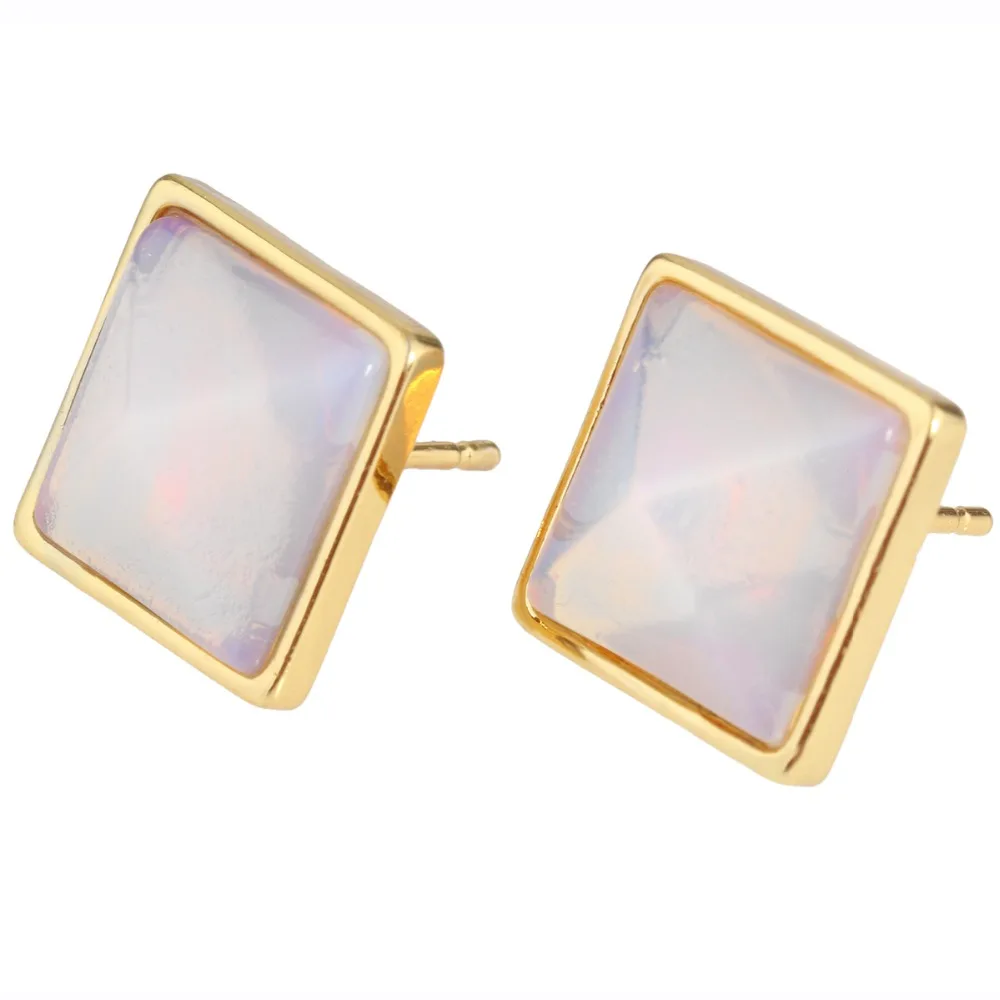 TUMBEELLUWA Opalite Stone Pyramid Healing Crystal Beads Gold Tone Stud Earrings for Women
TUMBEELLUWA Opalite Stone Pyramid Healing Crystal Beads Gold Tone Stud Earrings for Women