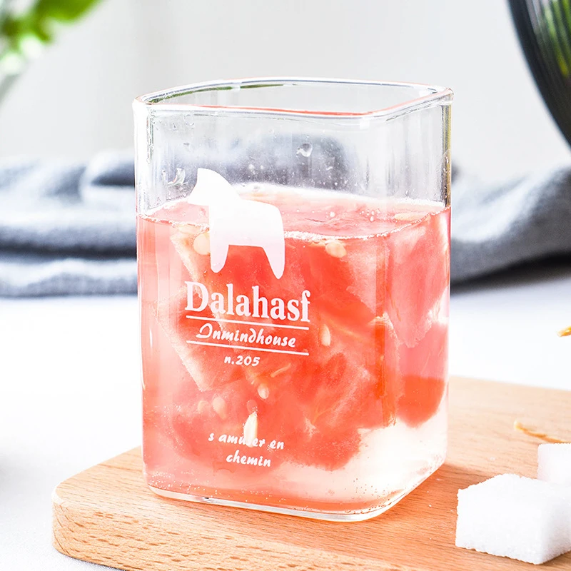 New Square Trojans Glass Water Cup Single Layer High Temperature Resistant Juice Milk Breakfast Cup Advertising Cup
New Square Trojans Glass Water Cup Single Layer High Temperature Resistant Juice Milk Breakfast Cup Advertising Cup