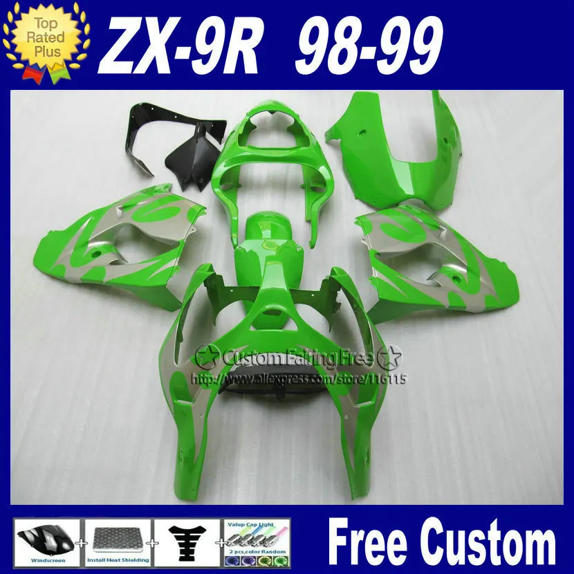 100% ABS пластик пользовательский боди комплект для Kawasaki Обтекатели 1998 1999 ZX9R Ninja zx9r 98 99 Зеленые серебряные боди + 7 подарков
100% ABS пластик пользовательский боди комплект для Kawasaki Обтекатели 1998 1999 ZX9R Ninja zx9r 98 99 Зеленые серебряные боди + 7 подарков