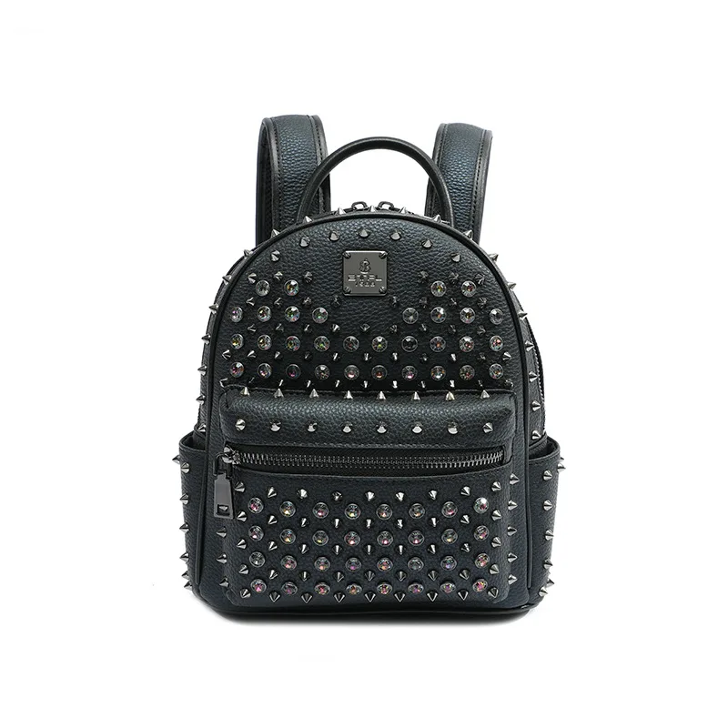 New Fashion Trendy Ladies Riveted Diamonds Shoulder Bags Genuine Leather Women Backpack
New Fashion Trendy Ladies Riveted Diamonds Shoulder Bags Genuine Leather Women Backpack