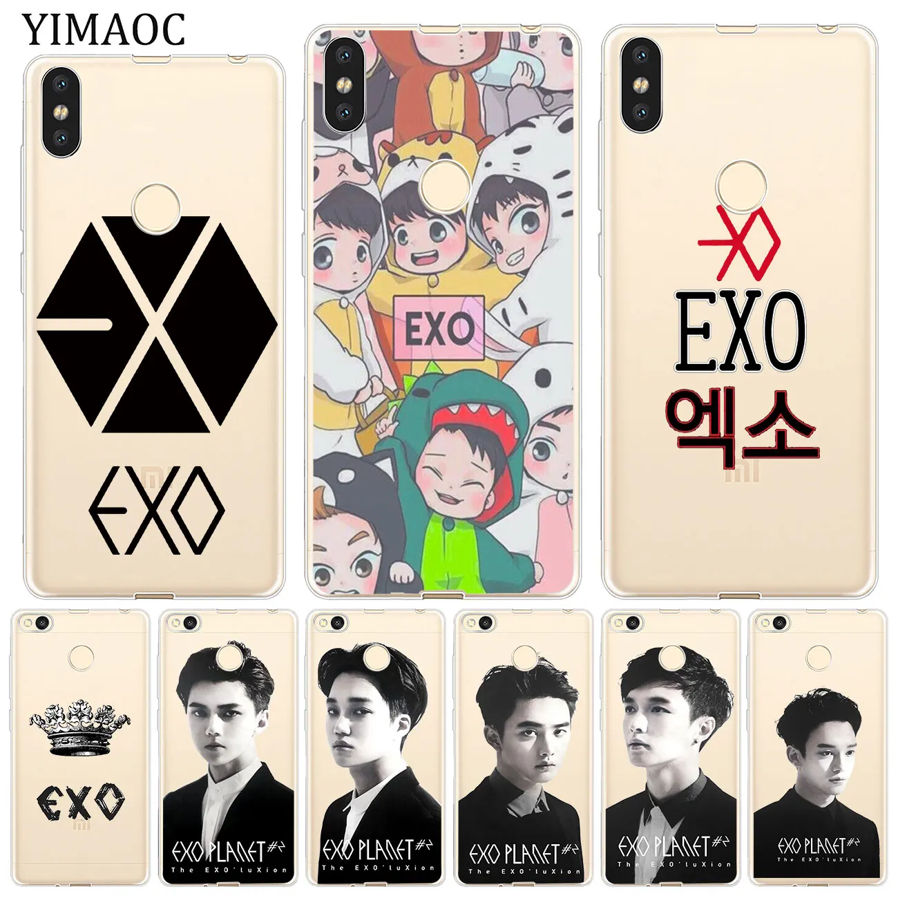 Мягкий чехол YIMAOC Kpop exo Lucky one для Xiaomi Redmi K20 8A 7A 6A 5A 4A 4X S2 GO Note 8 7 6 5 Pro Plus 4|Бамперы| |