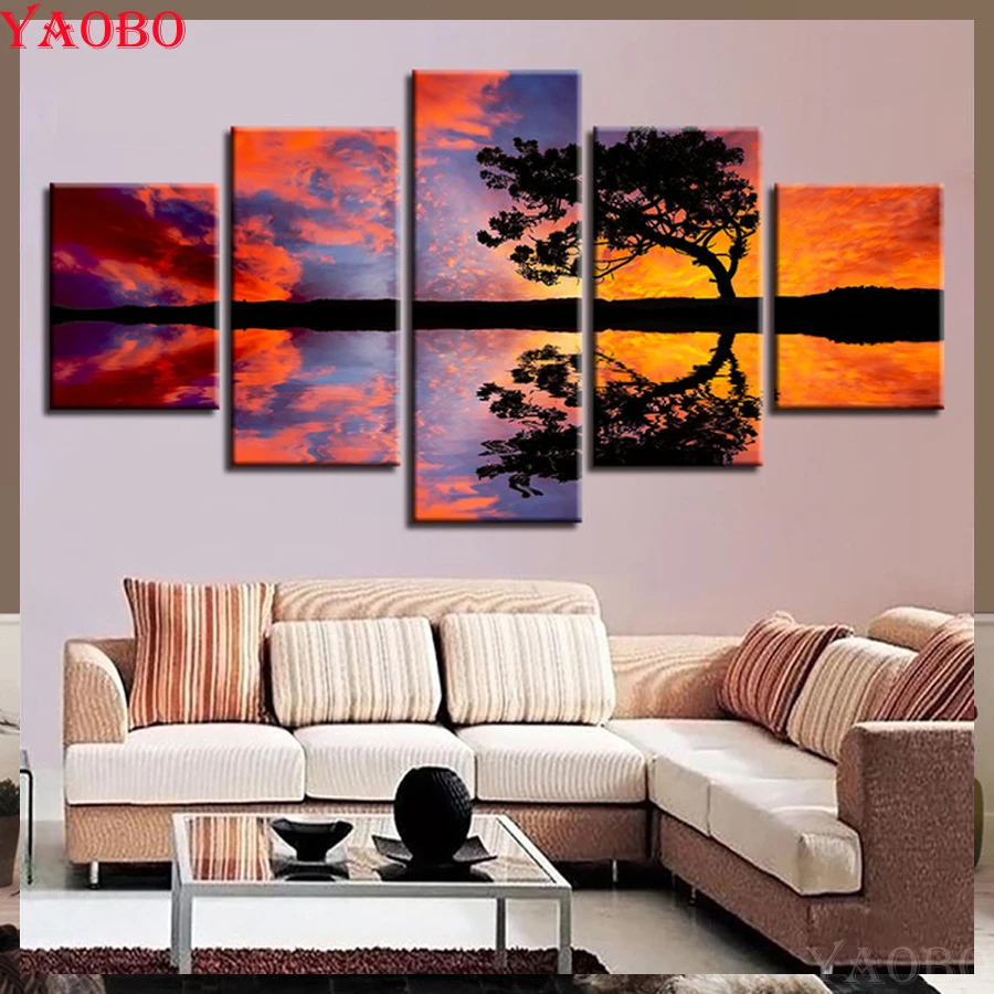 5 pcs Sunset Seascape Tree 5D DIY Diamond Painting Square Diamond Embroidery Full display 3D Picture Of Rhinestone Decor Home
5 pcs Sunset Seascape Tree 5D DIY Diamond Painting Square Diamond Embroidery Full display 3D Picture Of Rhinestone Decor Home