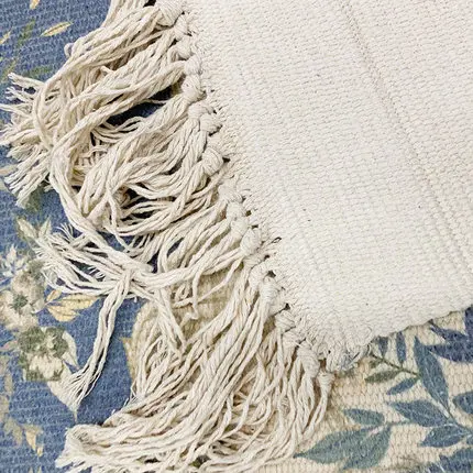 European Style Small Carpet Non-Slip Woven Household Cotton Linen Bedroom Blanket Strip Machine Washable Rectangular Rug
European Style Small Carpet Non-Slip Woven Household Cotton Linen Bedroom Blanket Strip Machine Washable Rectangular Rug
