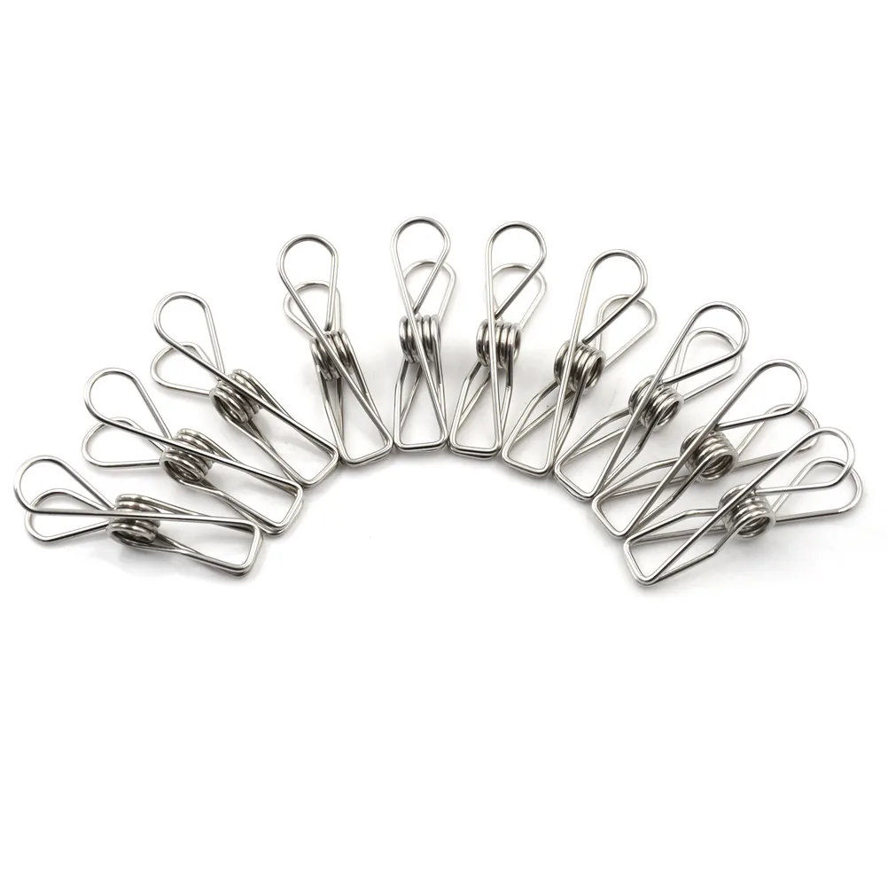 10pcs/lot Stainless Steel Metal Spring Clips Clamps Silver Binder Clips Clothes Hanging Pegs Clips Home School Supply
10pcs/lot Stainless Steel Metal Spring Clips Clamps Silver Binder Clips Clothes Hanging Pegs Clips Home School Supply