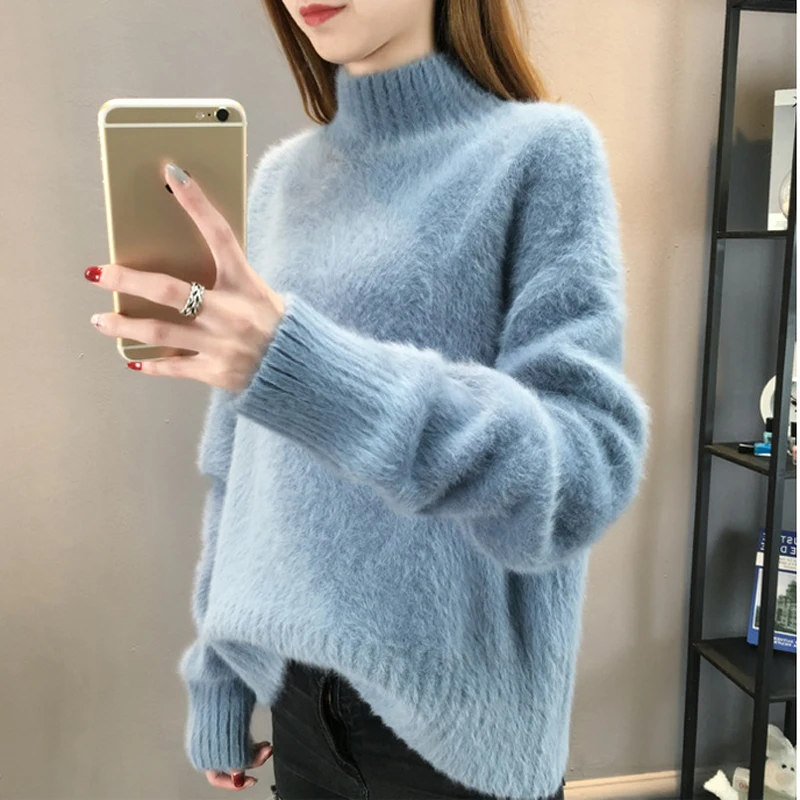 Fluffy Sweater Turtleneck Cashmere Sweater Women Oversized Sweaters Knitted Pull Femme Hiver 2022 Korean Pullover Christmas Pink
Fluffy Sweater Turtleneck Cashmere Sweater Women Oversized Sweaters Knitted Pull Femme Hiver 2022 Korean Pullover Christmas Pink