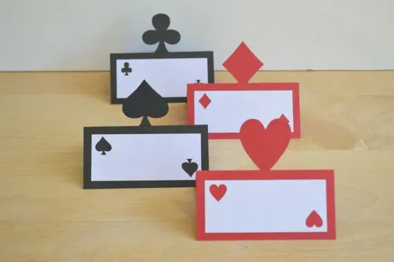 Casino Night Las Vegas Party Theme - Game tent place cards Wedding bridal baby shower seating table number name Escort Card
Casino Night Las Vegas Party Theme - Game tent place cards Wedding bridal baby shower seating table number name Escort Card