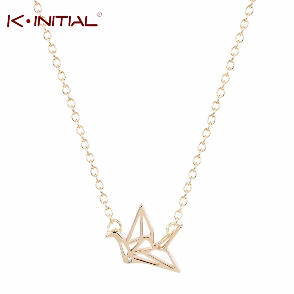 Kinitial Origami Crane Necklace Women Charm Jewelry Handcrafted Brushed Metal Origami Crane Necklace Bird Long Chain collares
Kinitial Origami Crane Necklace Women Charm Jewelry Handcrafted Brushed Metal Origami Crane Necklace Bird Long Chain collares