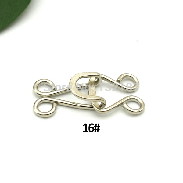 50sets/lot 16# big metal brass hook / eye for trousers/skirt hook eyes silver nickle color free shipping
50sets/lot 16# big metal brass hook / eye for trousers/skirt hook eyes silver nickle color free shipping