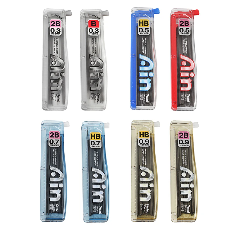 Pentel Ain superior hi-polymer anti-cracking Leads for Mechinal pen 0.3 0.5 0.7 0.9
Pentel Ain superior hi-polymer anti-cracking Leads for Mechinal pen 0.3 0.5 0.7 0.9