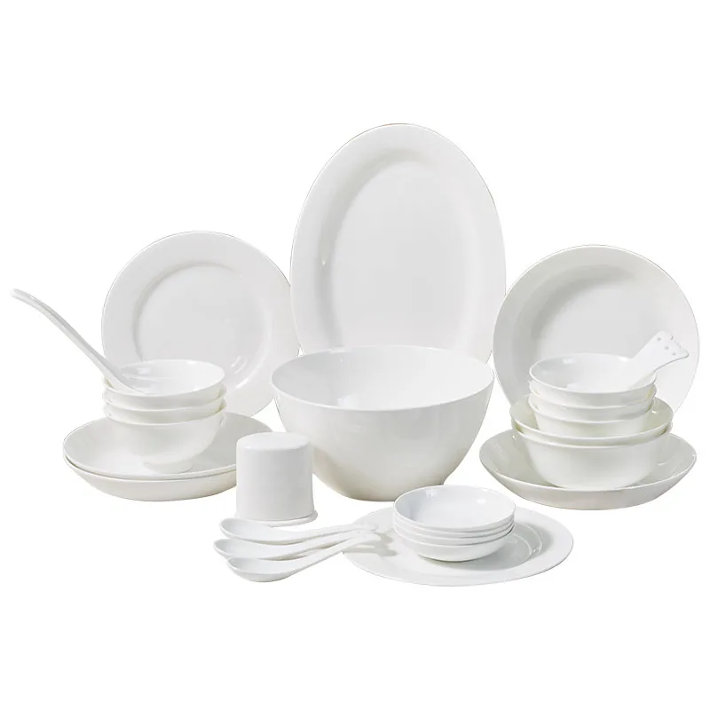China household kitchen cutlery set family of 6 white suit Chinese dishes dishes combination of modern minimalist
China household kitchen cutlery set family of 6 white suit Chinese dishes dishes combination of modern minimalist