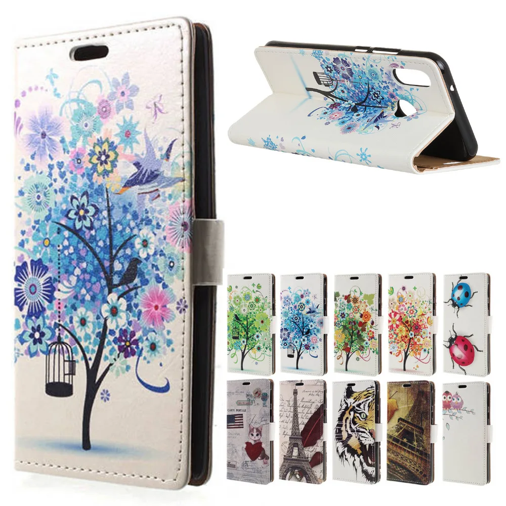 Coque Wiko вид 2 Pro Чехол для View2 Кожаные чехлы вида 2Pro Бумажник откидная крышка fundas