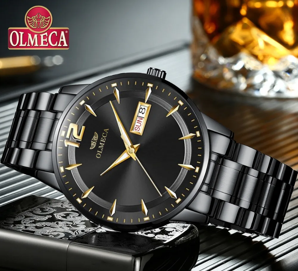 Relogio Masculino OLMECA Luxury Men's Wristwatches Stainless Steel Sport Clock Man Black Male Watches Top Brand Business Watch
Relogio Masculino OLMECA Luxury Men's Wristwatches Stainless Steel Sport Clock Man Black Male Watches Top Brand Business Watch
