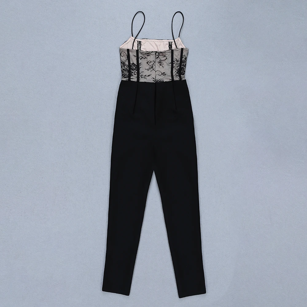 2019 New jumpsuits black lace square collar spaghetti strap bodycon Rompers Celebrity evening party Bandage jumpsuits
2019 New jumpsuits black lace square collar spaghetti strap bodycon Rompers Celebrity evening party Bandage jumpsuits