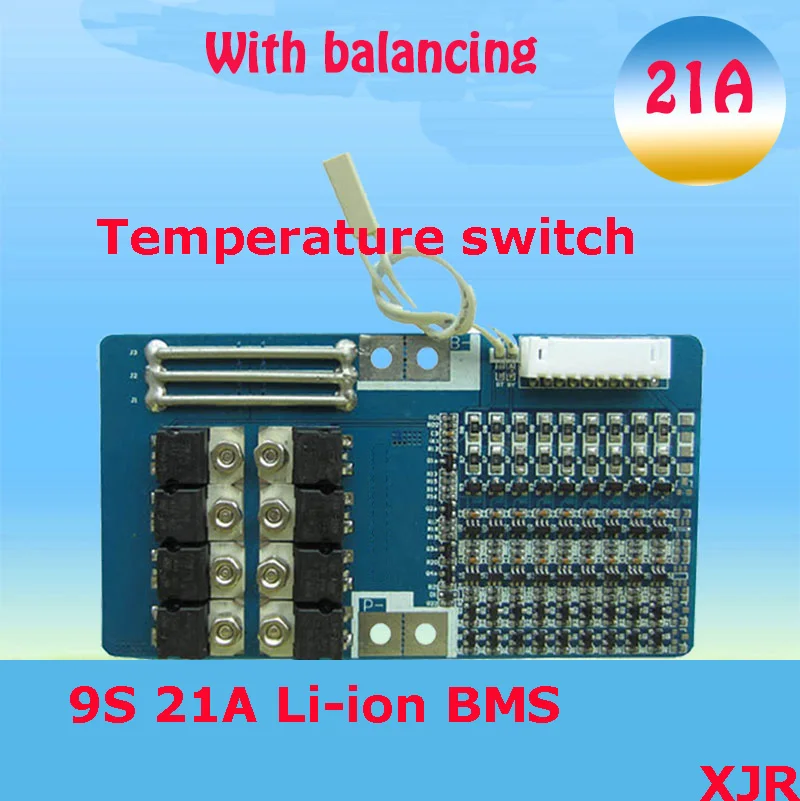 9S 21A lipo литий полимерная BMS/PCM/PCB защита аккумулятора печатная плата для 9 Упаковок