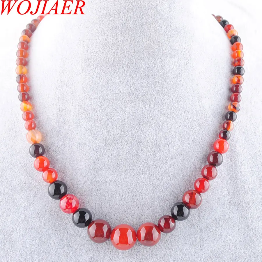 WOJIAER Free Shipping Trendy Women Jewelry Round Beads 6-14mm Necklace Natural Dream Agate Gem Stone 17.5 Inches PF3026
WOJIAER Free Shipping Trendy Women Jewelry Round Beads 6-14mm Necklace Natural Dream Agate Gem Stone 17.5 Inches PF3026